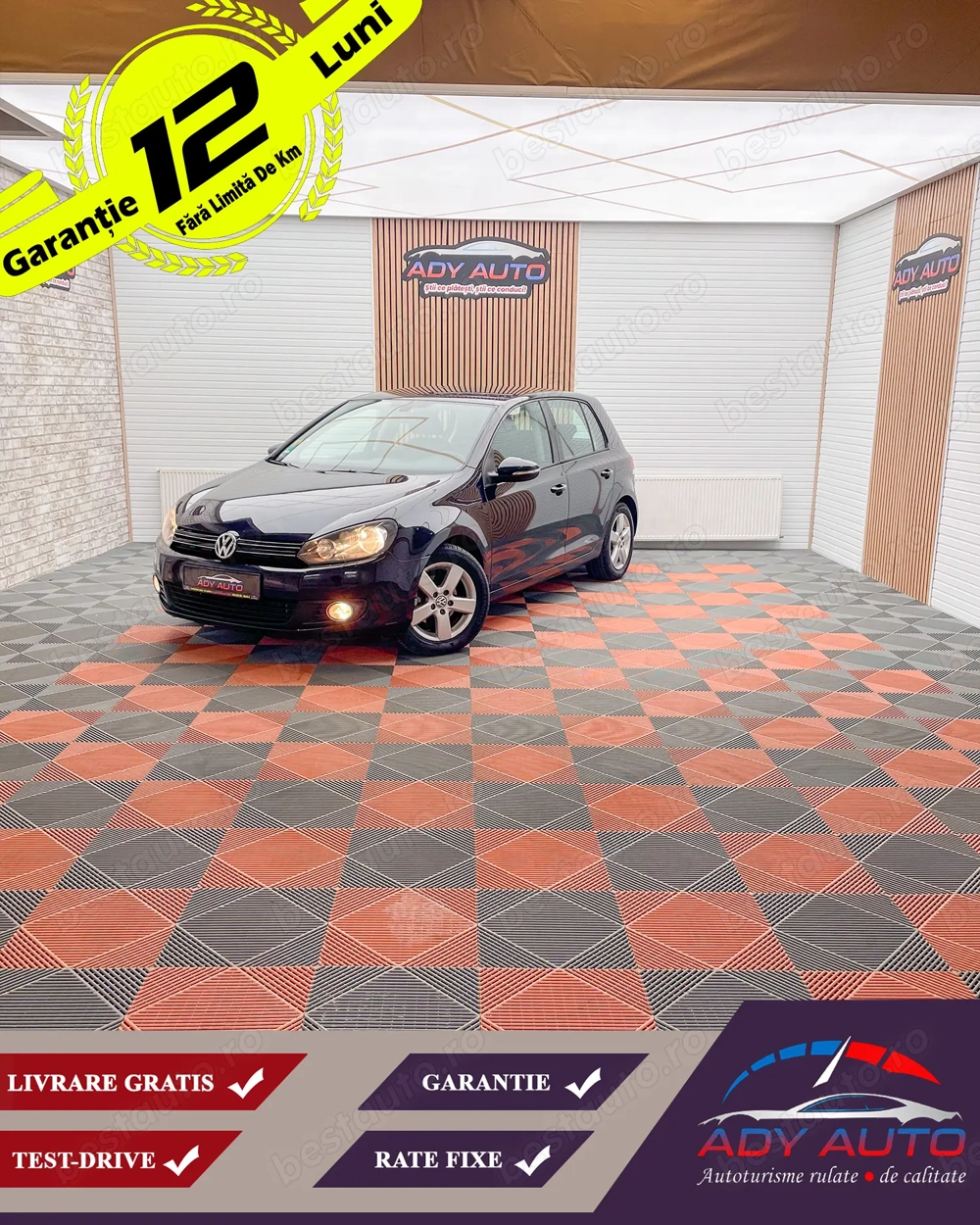 VW Golf VI, 2.0Diesel, Garantie 12 luni, Buy-back, Rate fixe