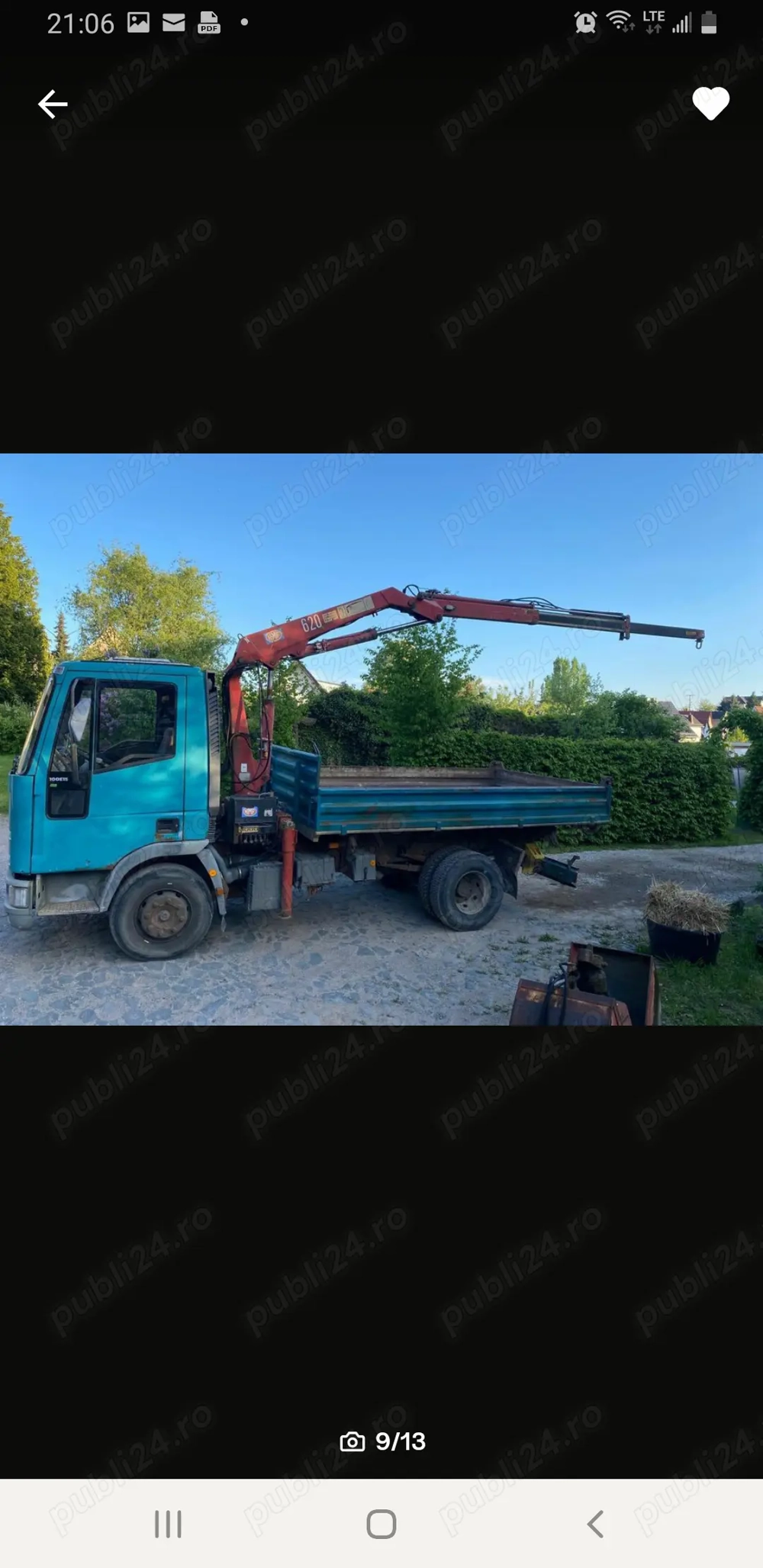 Vand Iveco basculabil cu macara 10 t