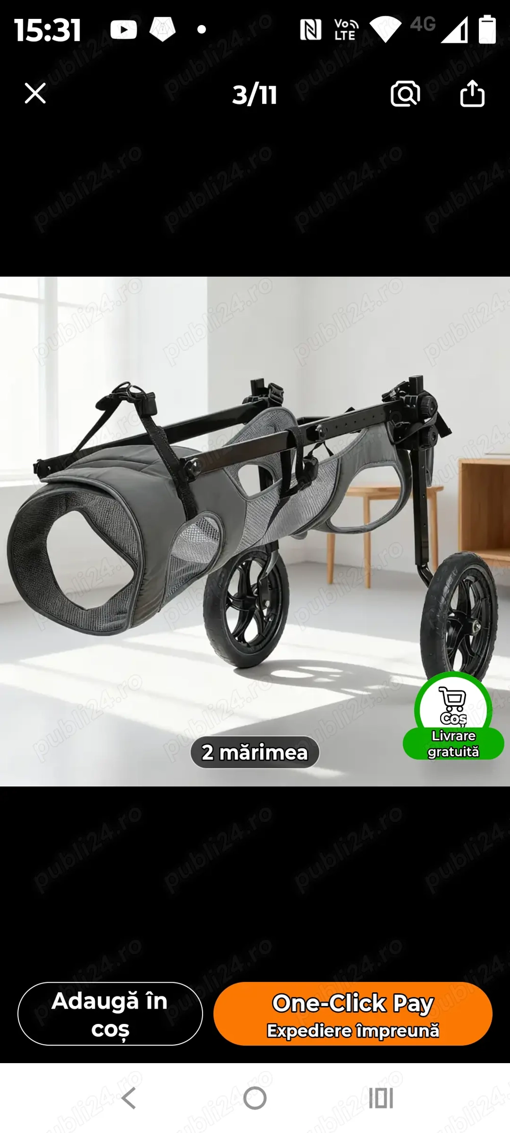 Căruț câine de talie XL