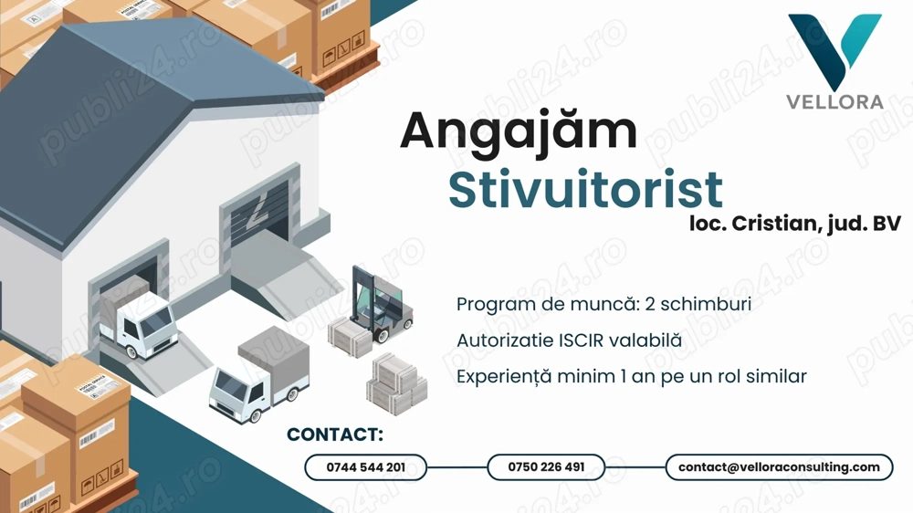 Angajam Stivuitorist in Cristian, jud. Brașov