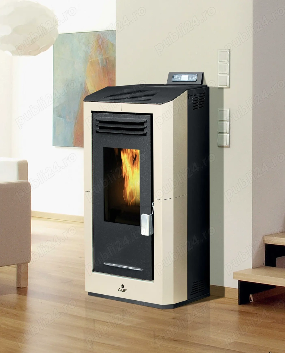 Soba cu aer cald ventilat pe peleti - SMART 7