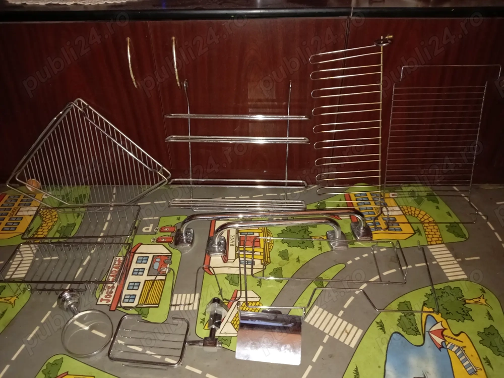 Etajere bucătărie baie cromate