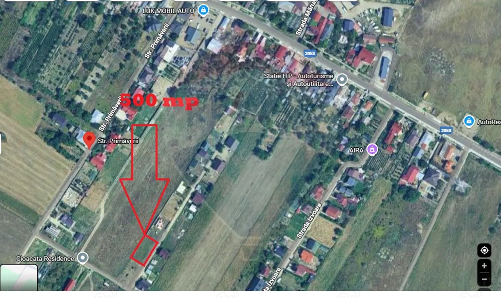 Teren 500mp racordat la apa si curent electric in Campineanca