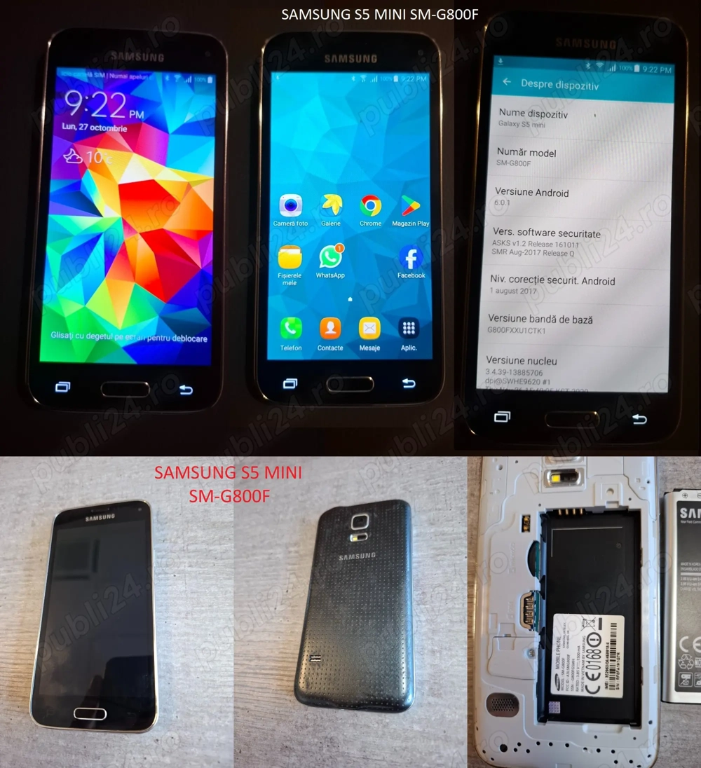 Vand telefon Samsung S5 mini SM-G800F