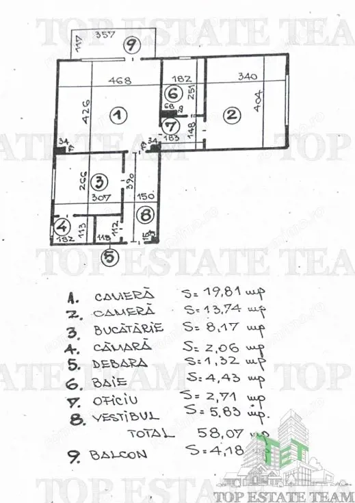 apartament 2 camere cu spatiu generos