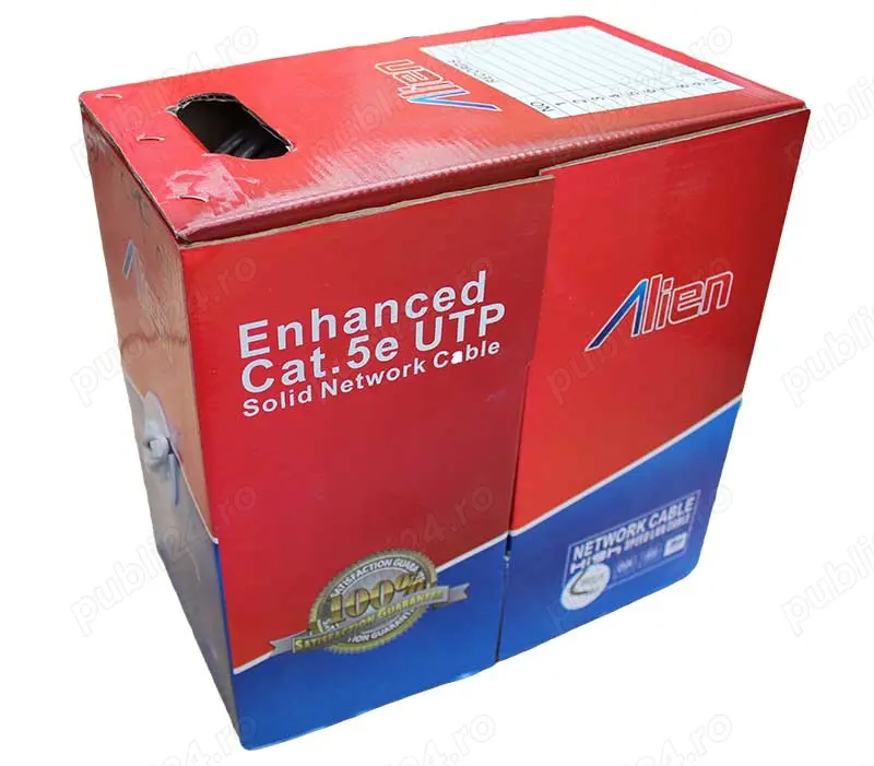 Cablu UTP Cat5e Alien 0.5mm cupru rola 305m