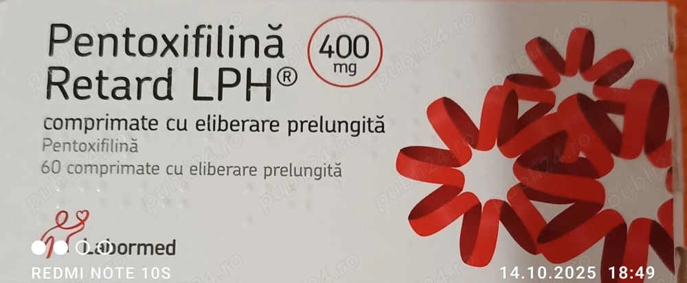 Vând Pentoxifilină Retard LPH 