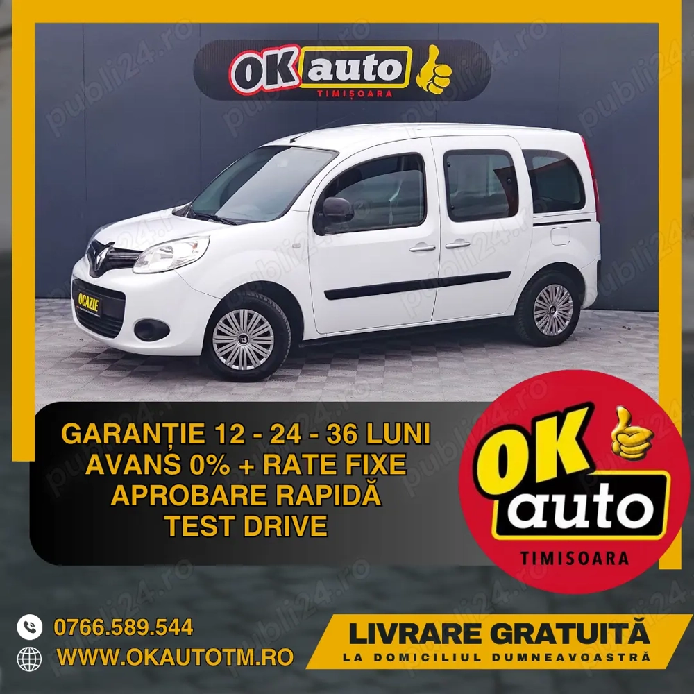 Renault Kangoo 5 locuri - 2016 - euro 6 - 1.5 diesel - 90 c.p.