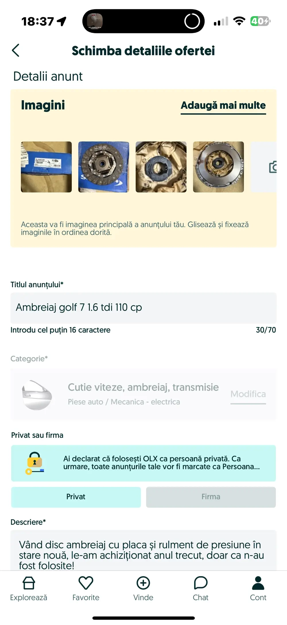 Disc ambreiaj+rulment 