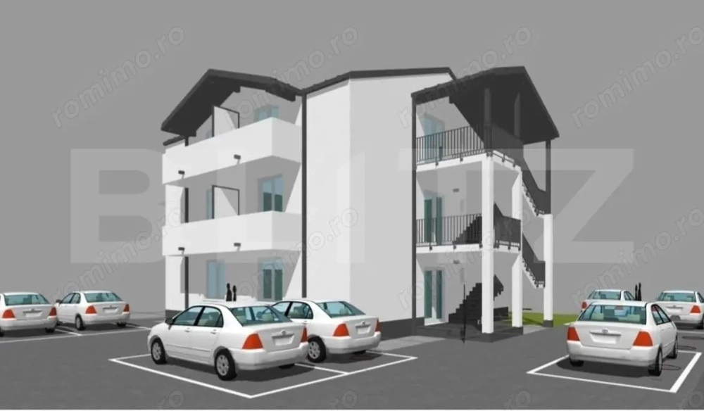 Apartament 2 camere în bloc nou, 57 mp, 2 balcoane și parcare inclusă