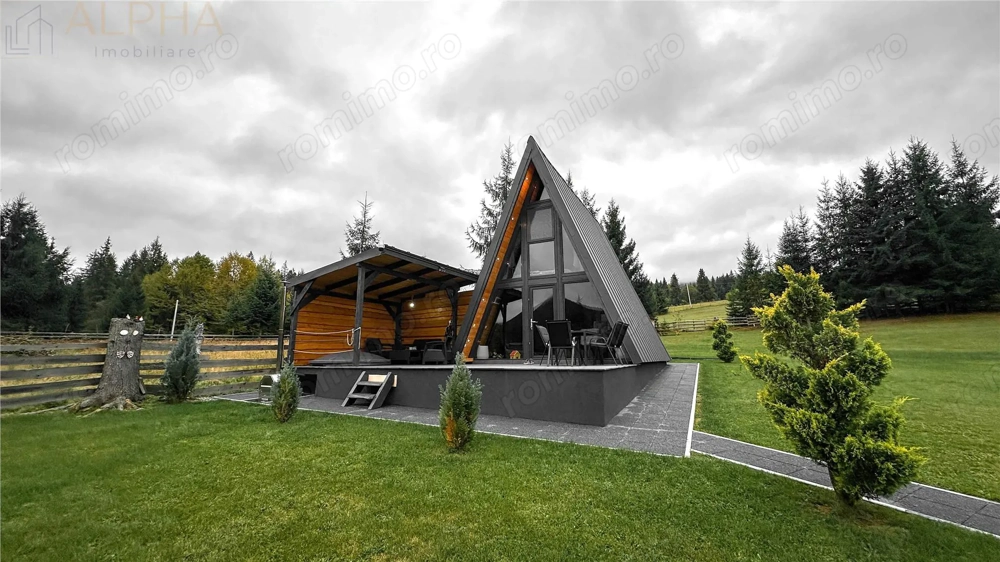 Cabana A Frame 115mp utili, Teren 3450mp, Coada Lacului Colibita