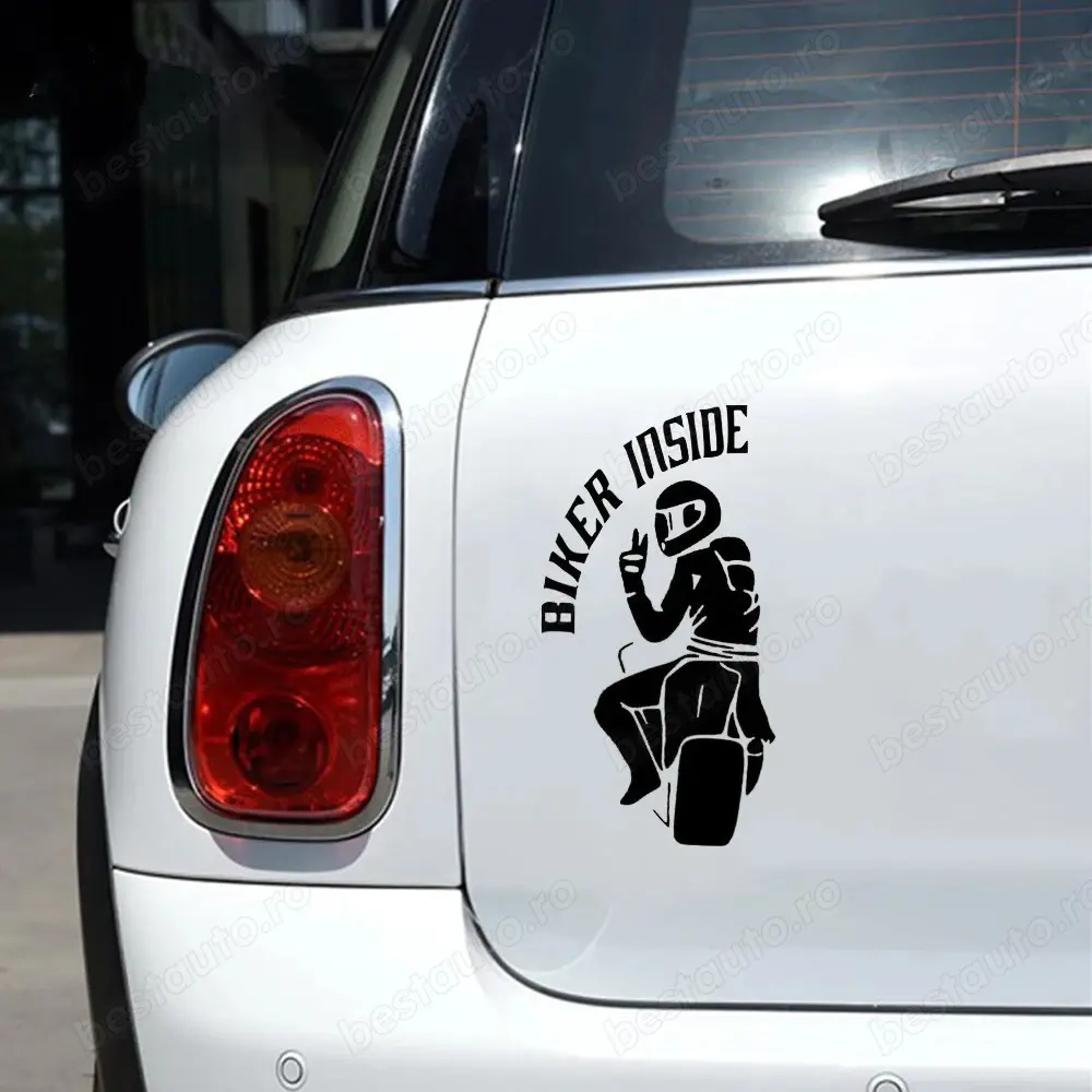Sticker Biker Inside 15 x 8 cm