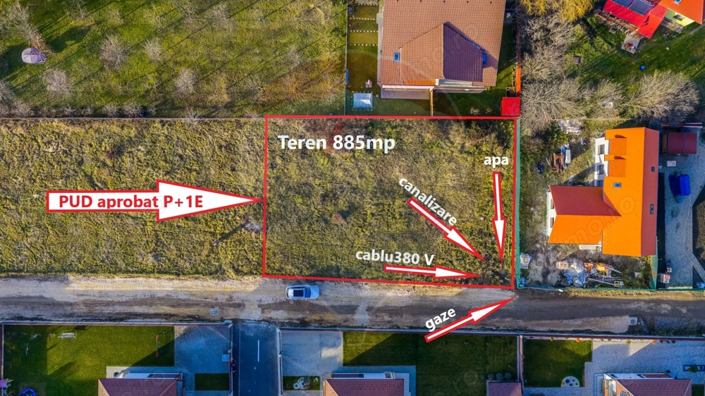 Ghimbav | 885 mp | Lot complet: utilități + PUD | View Postăvaru