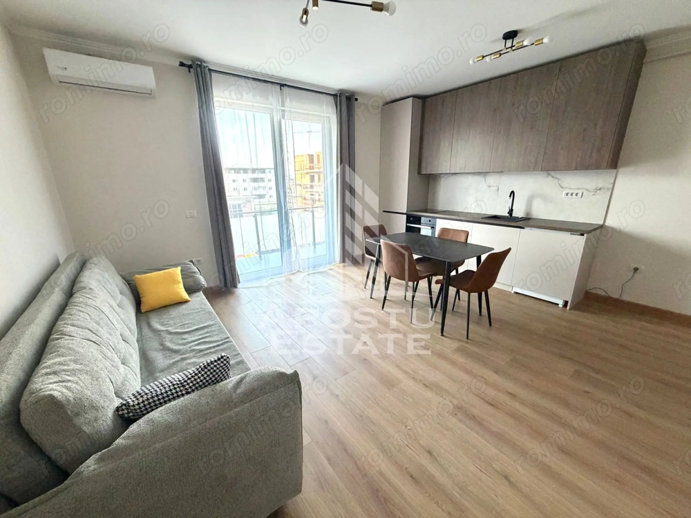 Apartament 1 camera, centrala proprie, loc de parcare, Giroc