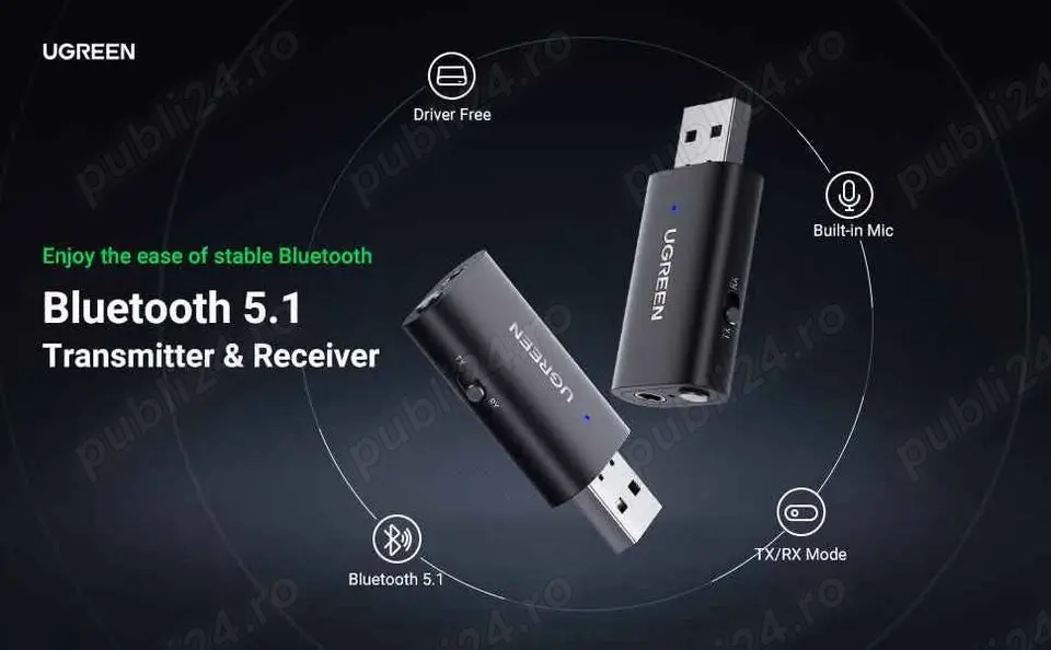 Bluetooth radio audio receiver & transmitter