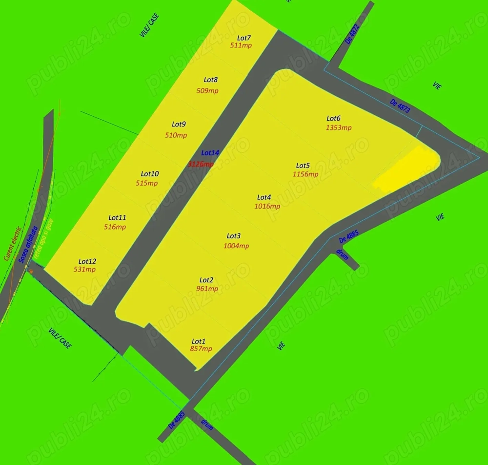 Loturi de teren construibil in Valea Calugareasca