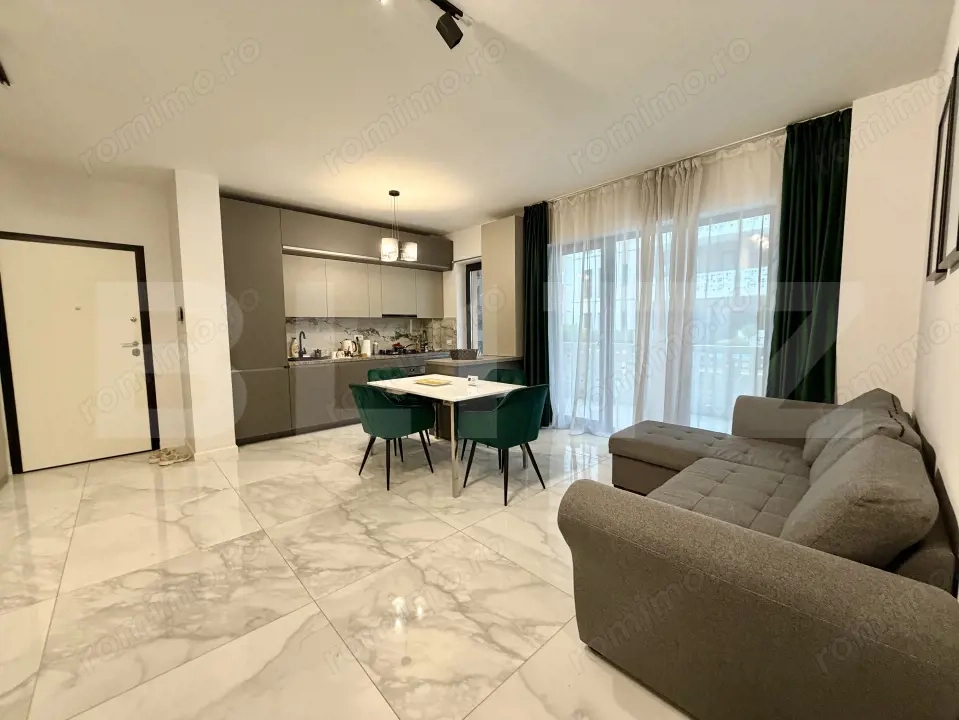 Apartament de 2 camere, 54 mp, complet mobilat, în ansamblu de lux – Giroc