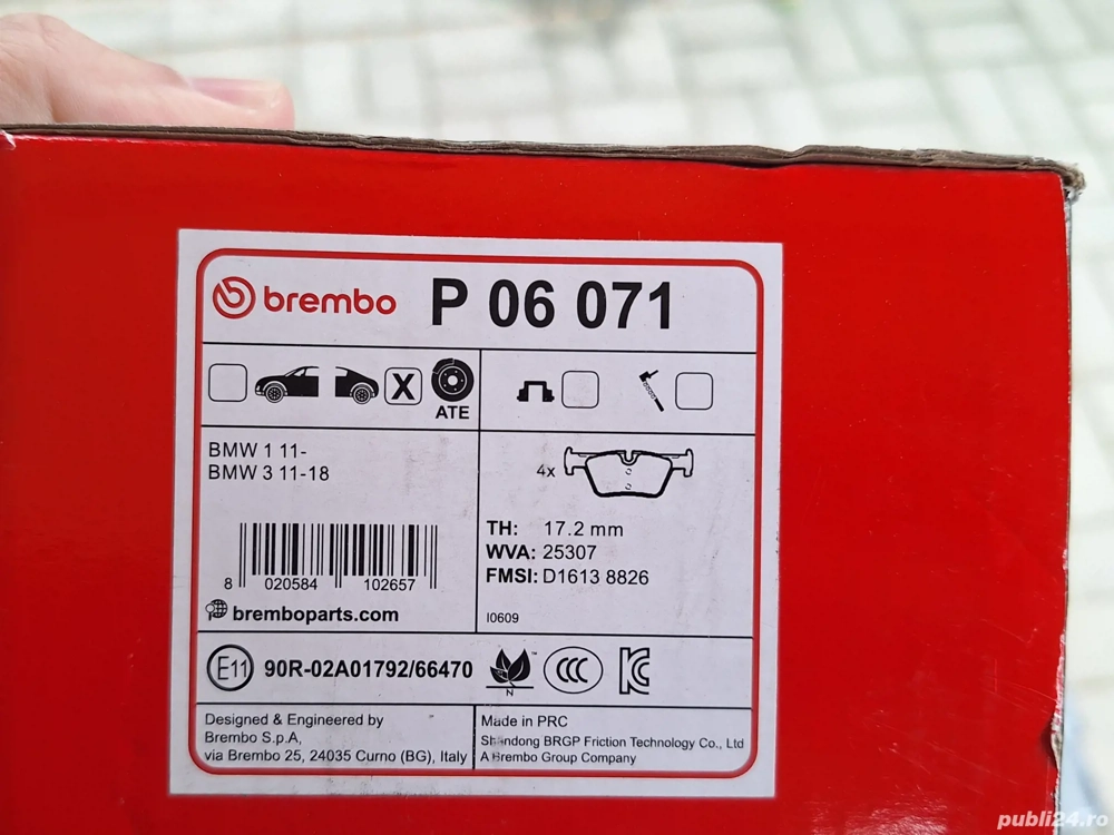 Plăcuțe frana Brembo diverse auto