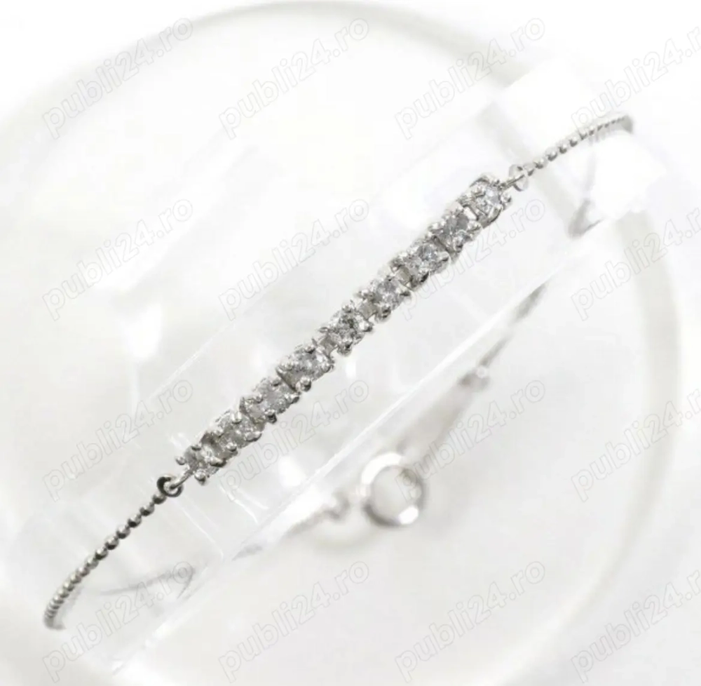 Brătară din platina cu diamante naturale de 0,30 ct
