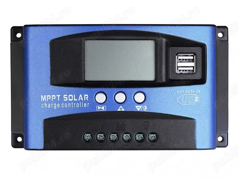 Controler panou solar 12 24V 100A dual USB MPPT