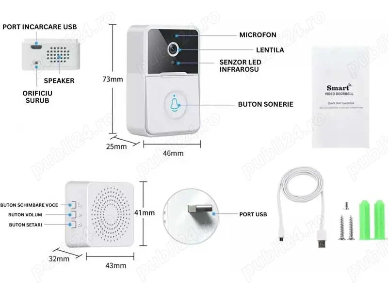 Sonerie WiFi camera microfon