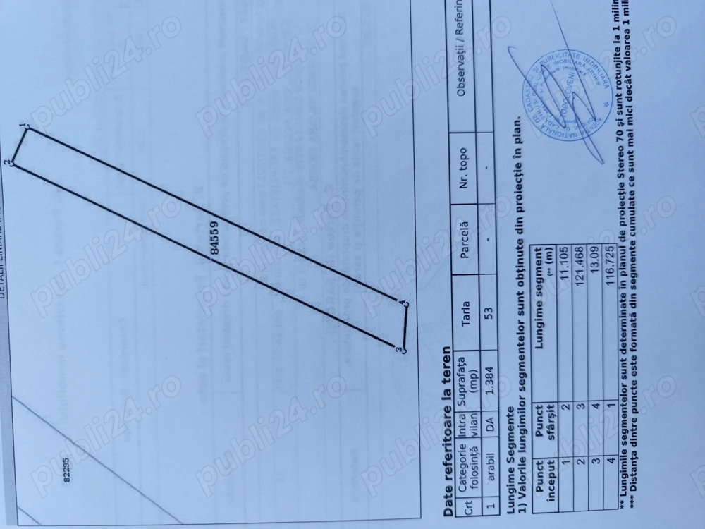 Teren intravilan de vânzare în Călinești, județul Argeș.