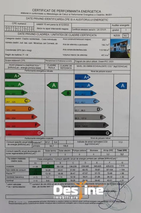 CORNESTI - Casa moderna P+1+POD, Clasa A, 196.5 mp + 500 mp teren