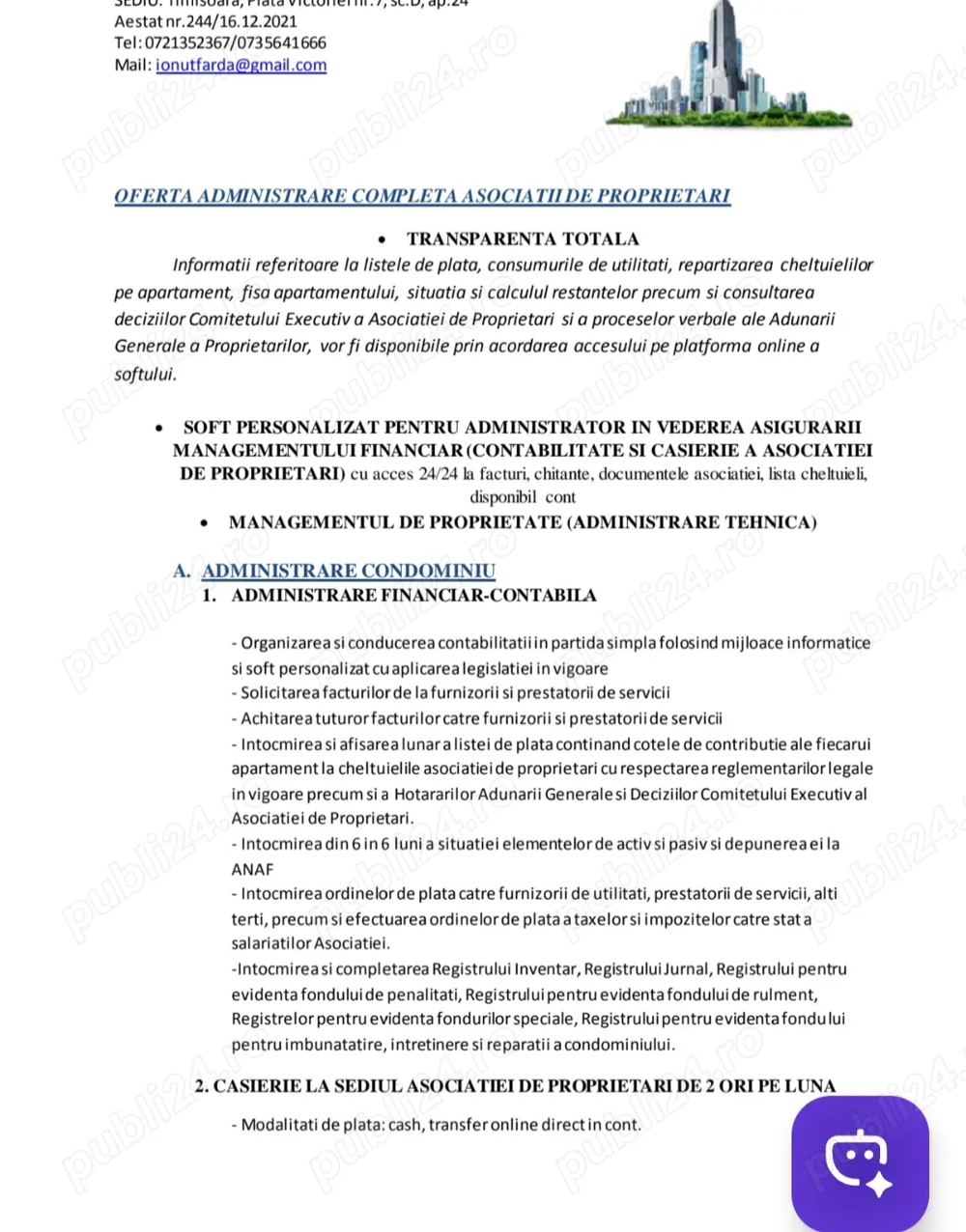 Servicii de Administrare blocuri 