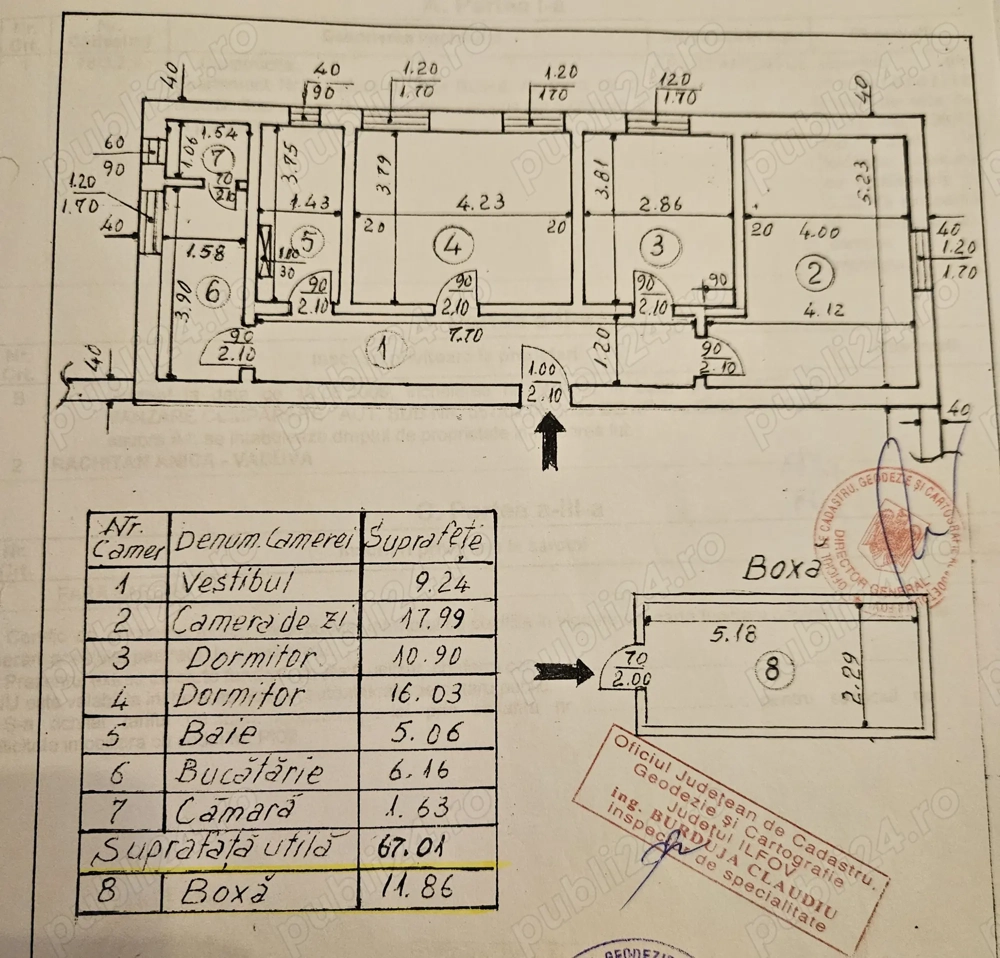 Vand apartament 3 camere