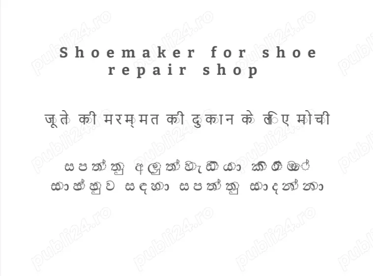 cizmar, shoemaker for shoe repair shop  