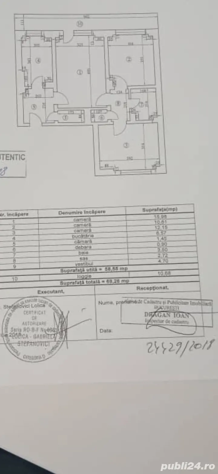 vand apartament 3 camere la 70 metri piata iancului la 100 metri de metrou