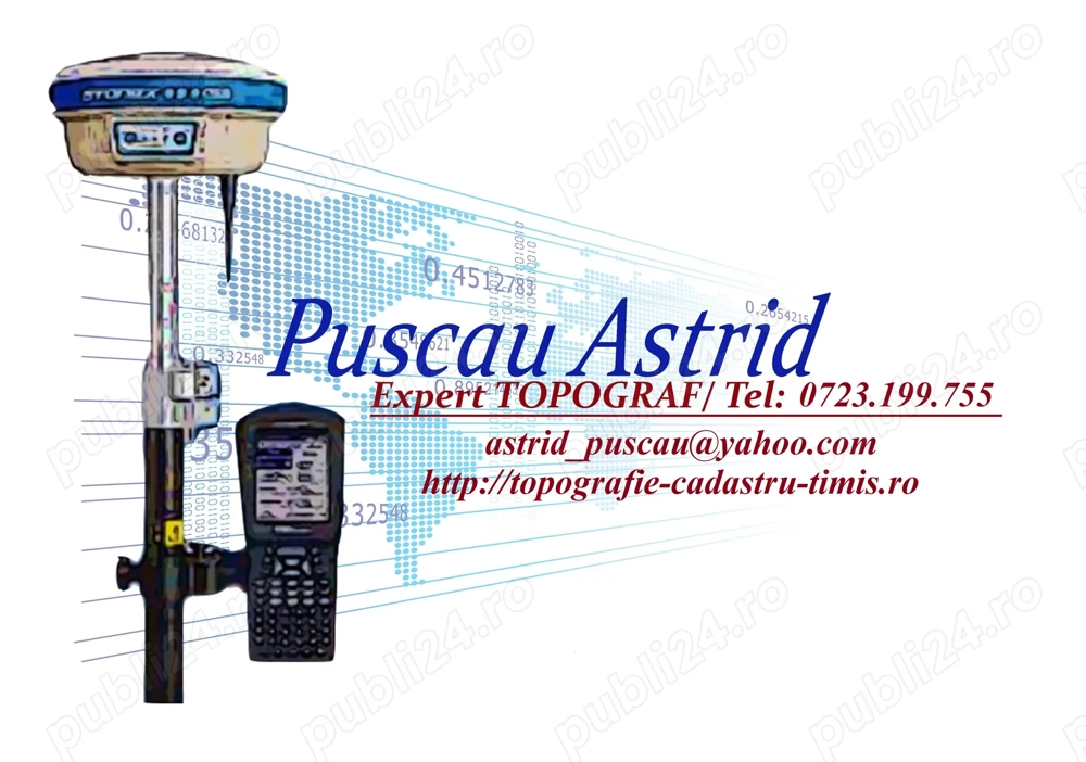 Topograf autorizat execut lucrari de topografie si cadastru in tot judetul Timis si Caras-Severin