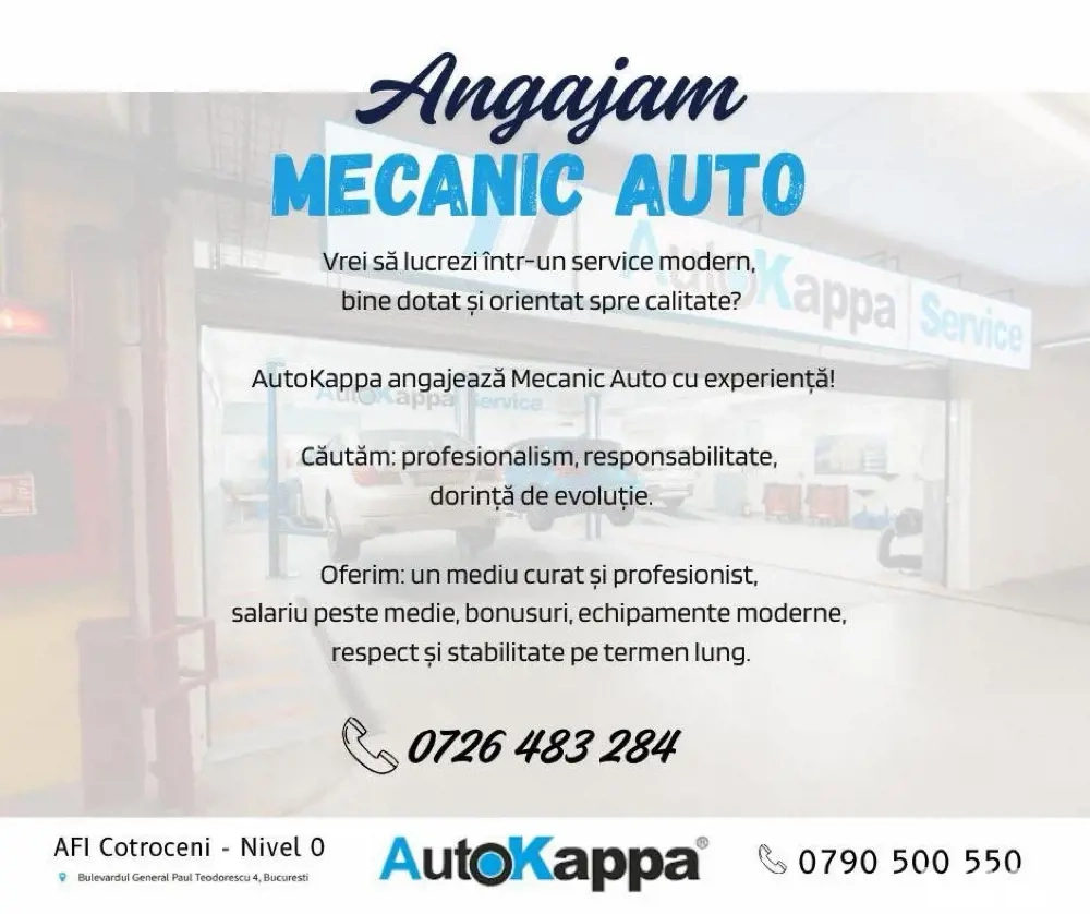 Angajăm mecanic auto!