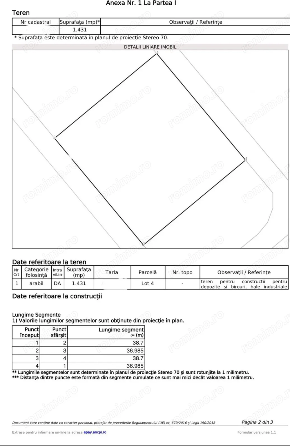 AV668 Teren intravilan, HALA BIROURI, zona INDUSTRIALA, Freidorf-Sagului