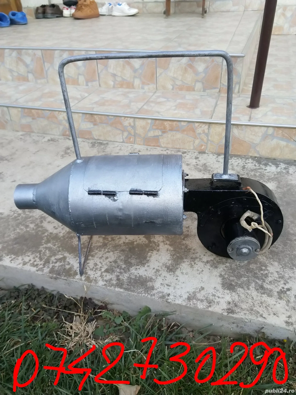 Pirlitoare pt porci cu lemne cu ventilator 12 v