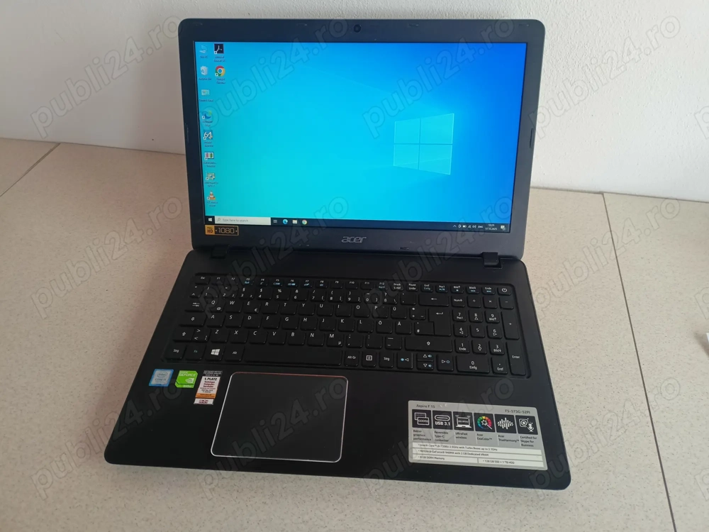 Laptop F5-573G display 15.6 FHD Procesor I5-7200u ram 8 ddr4 Nvidia 940MX SSD