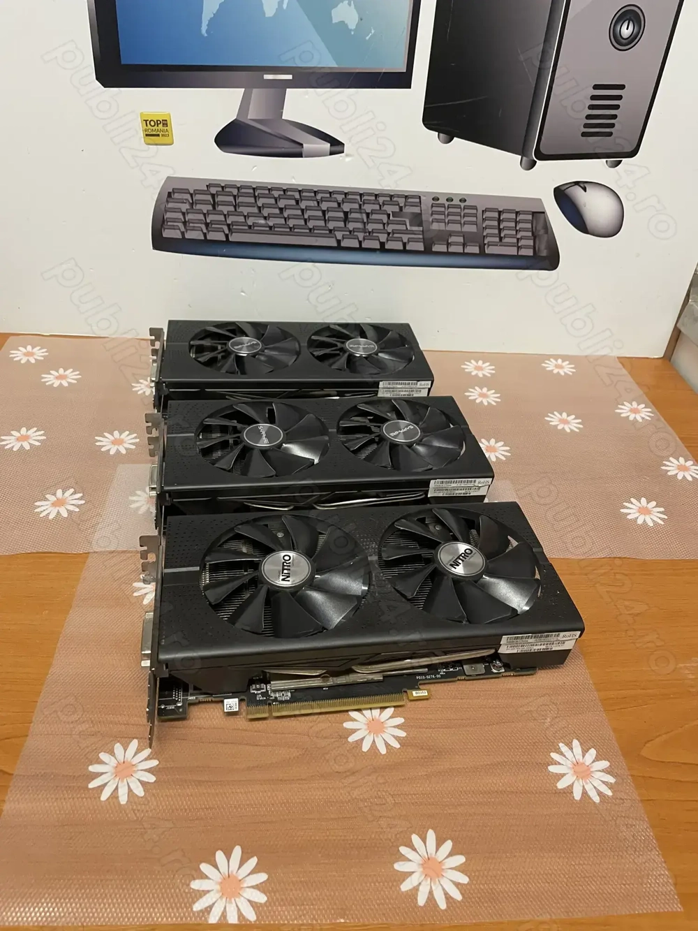 Placa video RX470 Saphire 8 Gb DDR5   256 biti, garantie 6 luni