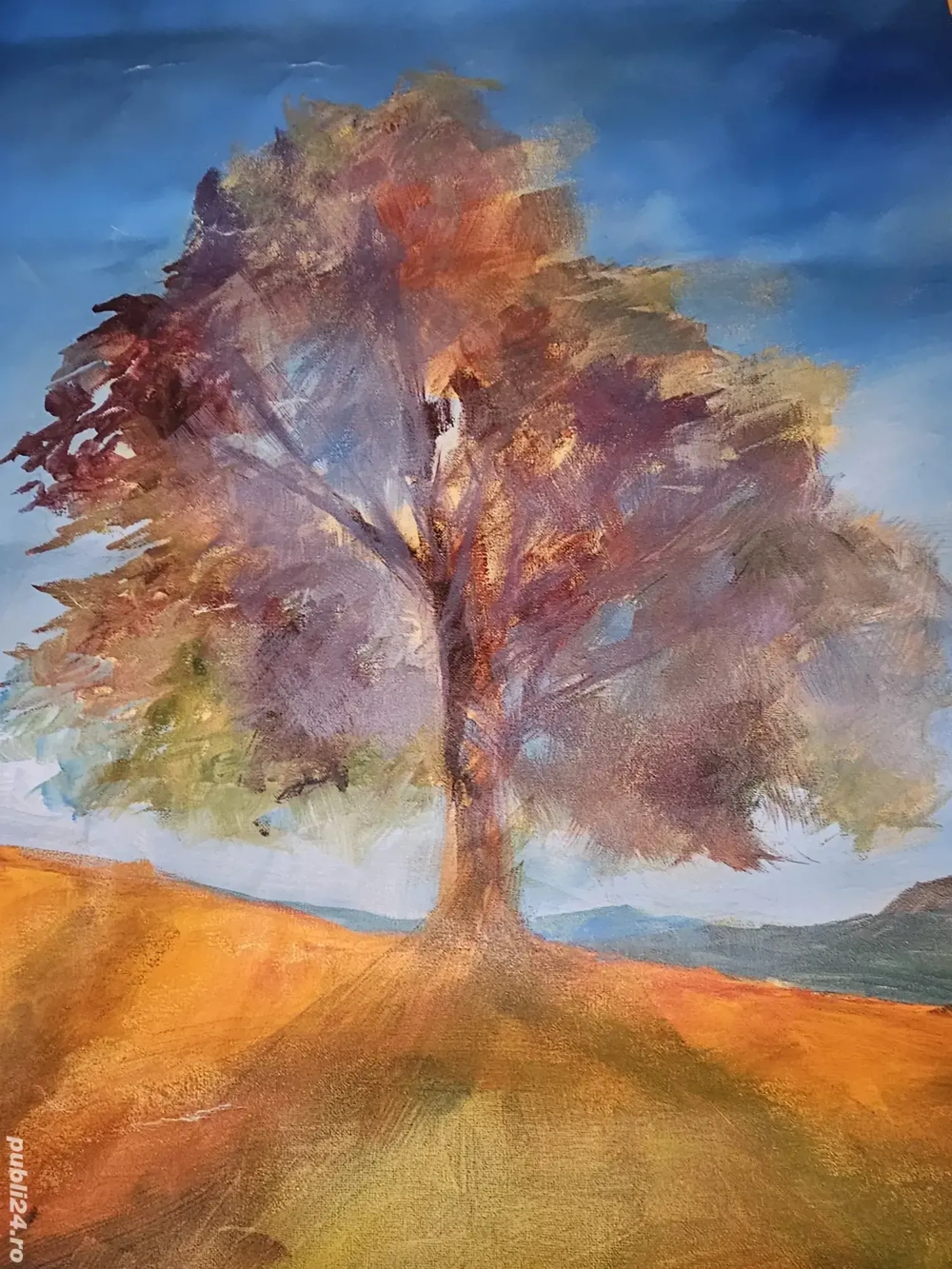 Panza pictata ,peisaj tomnatic,semnata