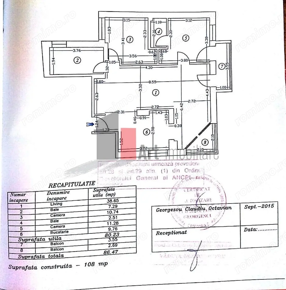 Apartament 3 camere Premium Clădire Regim Exclusiv lângă Ambasada Turciei