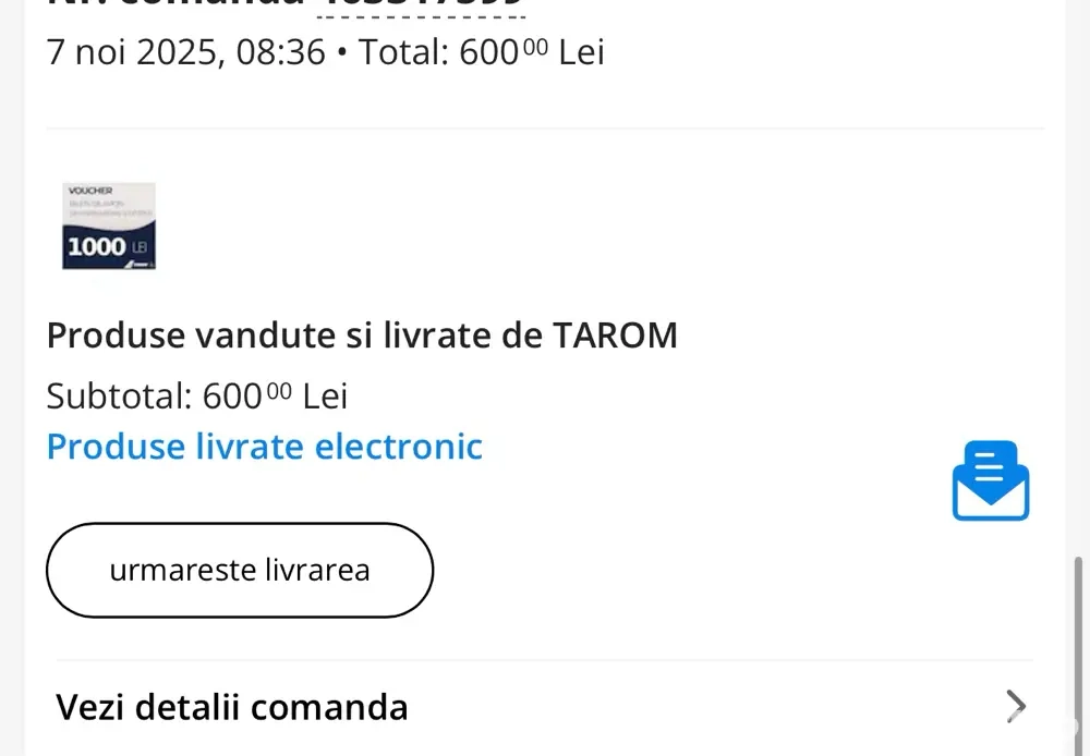 Voucher TAROM