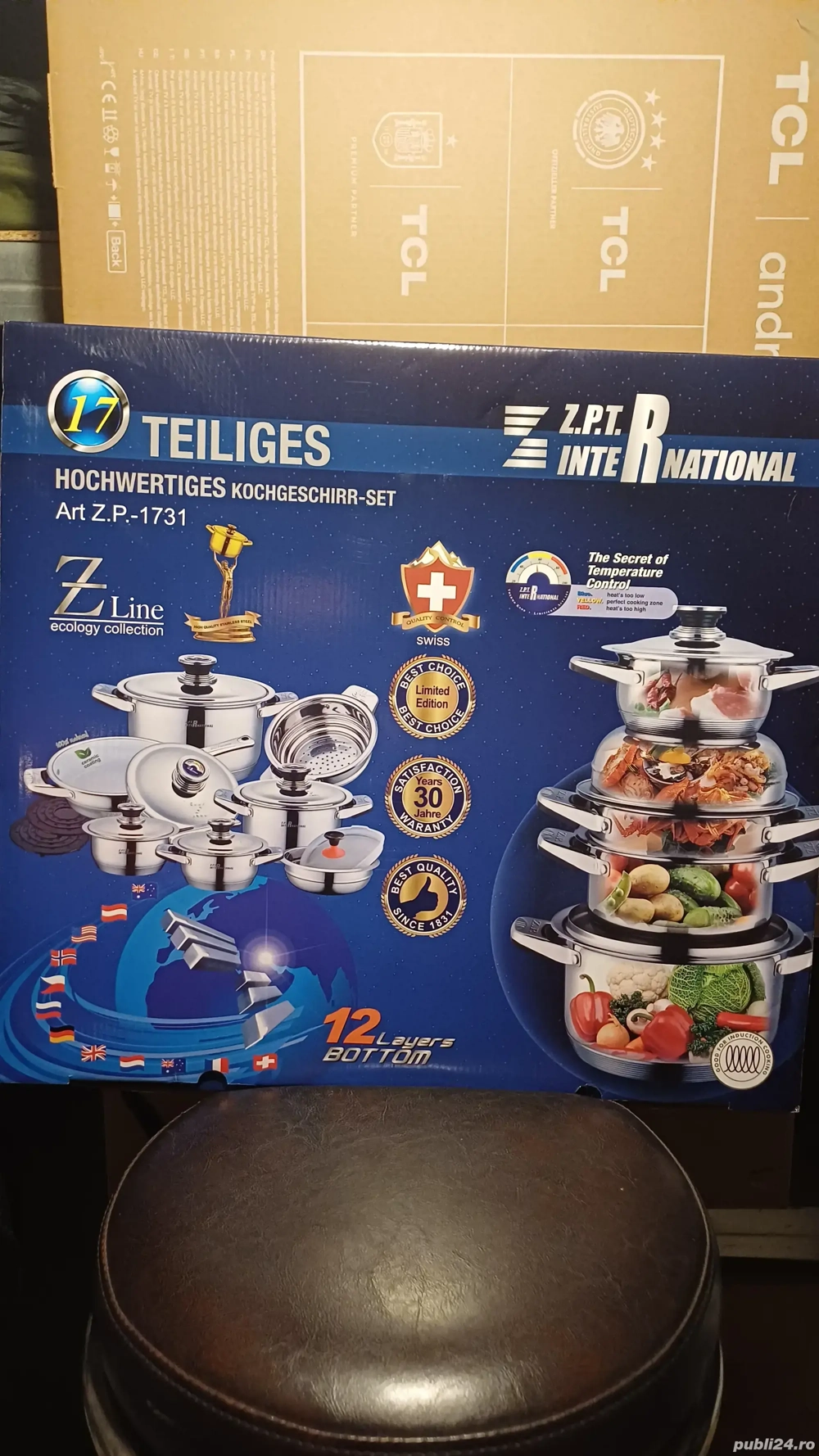Set vase ZPT,incluiv Set cutite si Set tacâmuri (6 persoane)