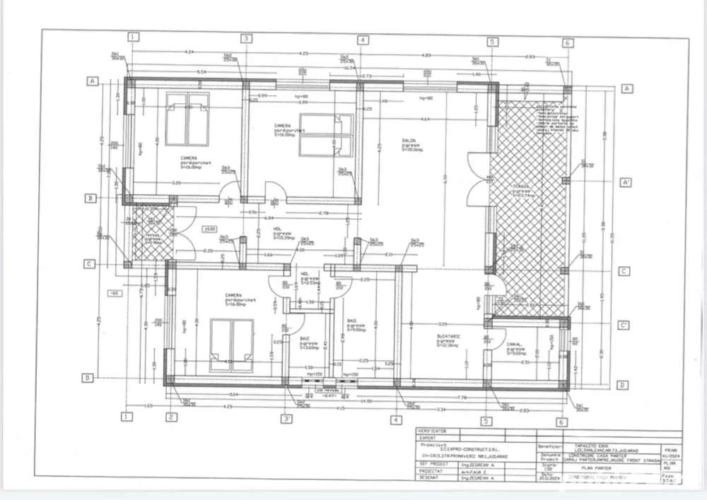 Loc de casa Sanleani cu proiect si autorizatii 