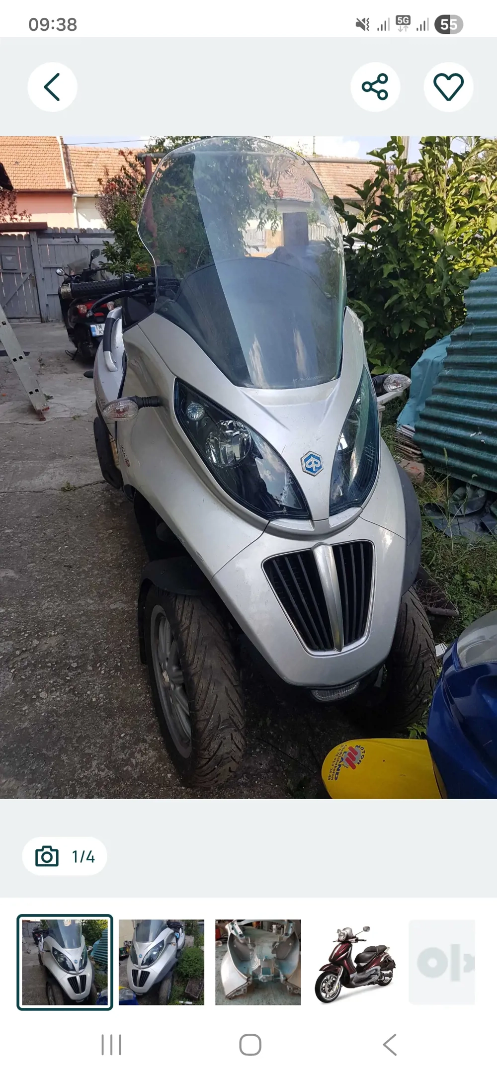 dezmembrez piese carene motor piaggio mp3