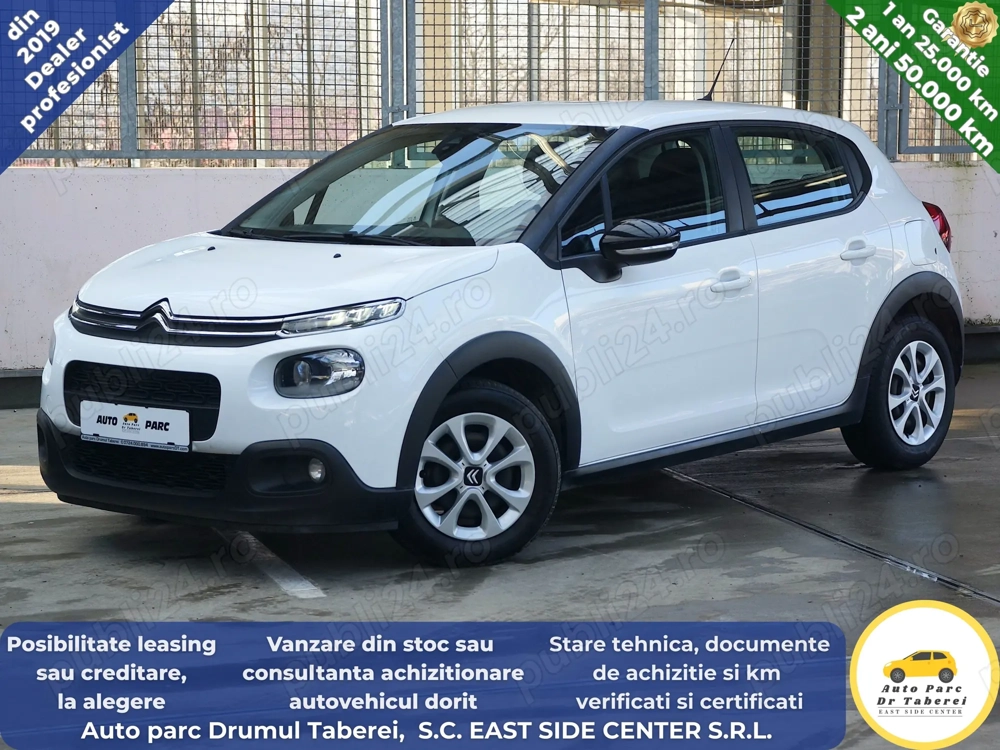 Citroen C3 PureTech 110CP, benzina, 6 viteze, comp bord, pilot automat, AC, lane assist, Garantie