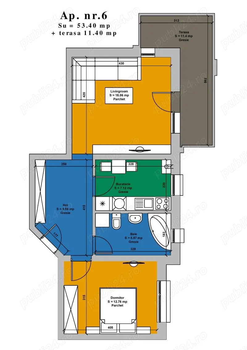 Proprietar, inchiriez ap. 2 camere mobilat si utilat, parcare proprie, Dumbravita, Str. Soarelui