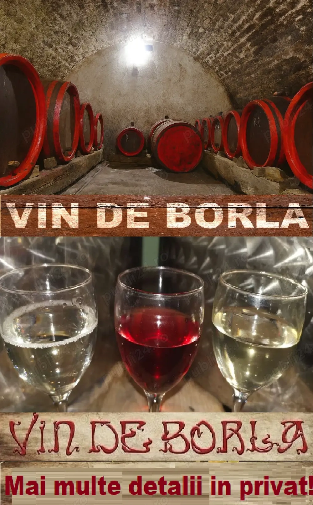 Vând Vin Alb Rose și Roșu Calitate garantată prin medalii de aur în Bazinul Carpatic și Transilvania