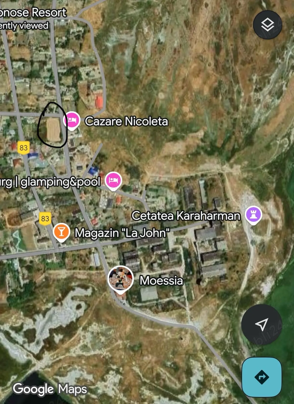 Teren intravilan Vadu   la câțiva pași de plaja sălbatică