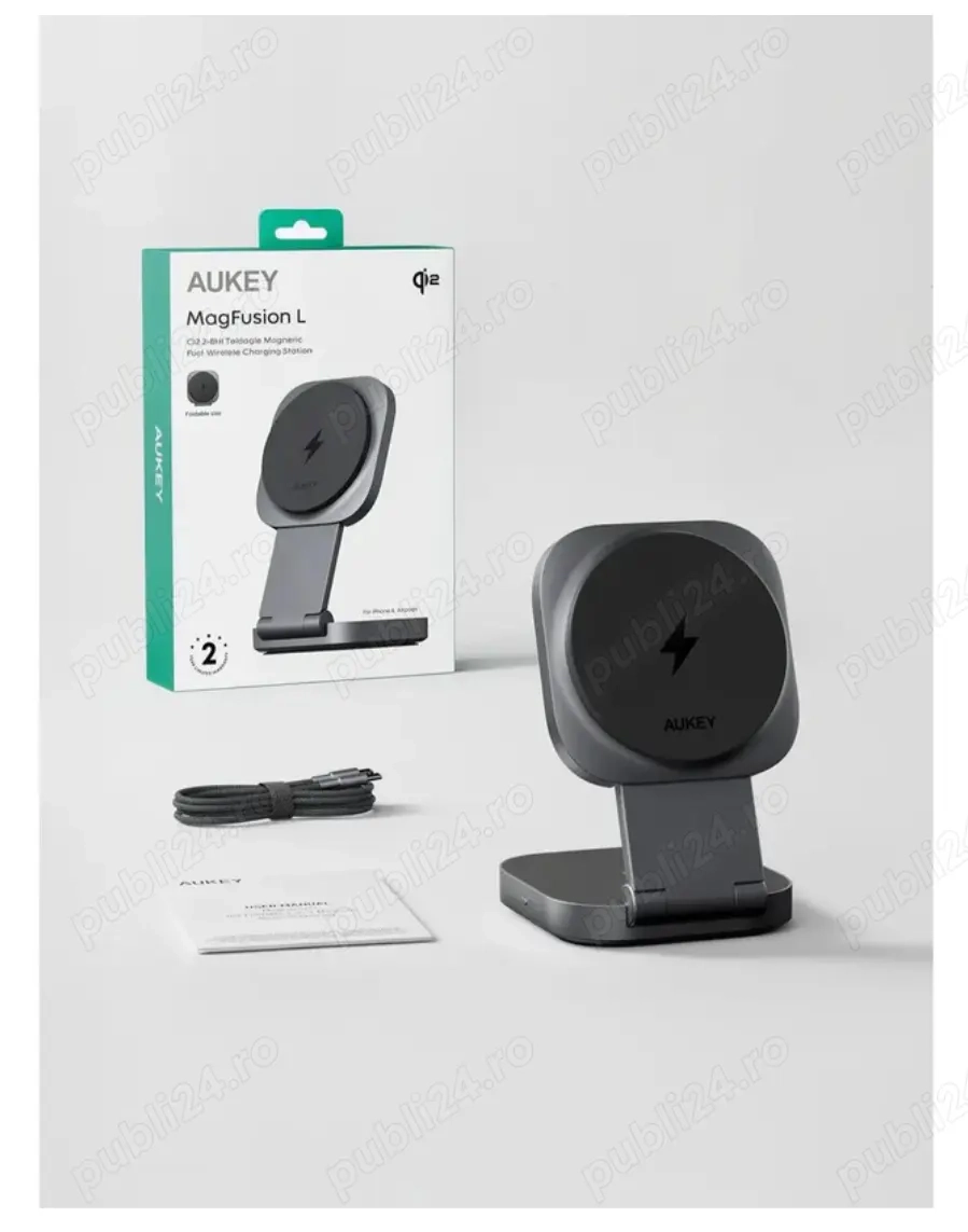 Incarcator wireless Aukey MagFusion L Qi2