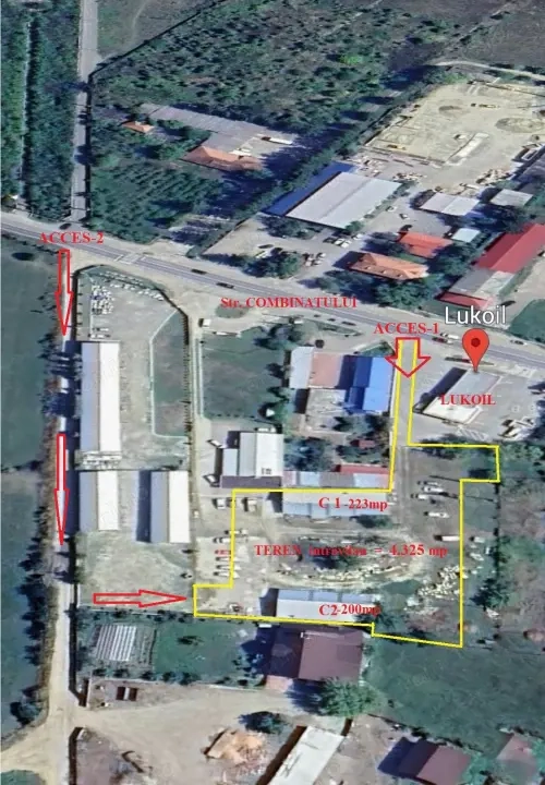 Hala 223 mp cu teren 600 mp, inchiriere/vanzare, Comanesti, jud. Bacau