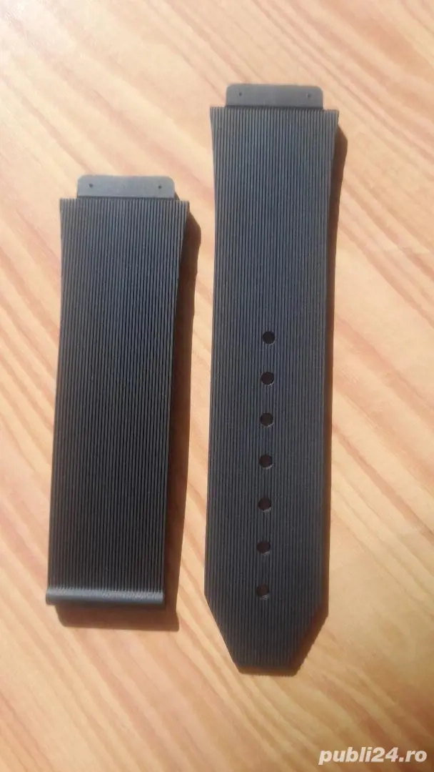 curea Hublot neagra din silicon, dar si inchizatori, surubelnita si surubele Hublot, separat.